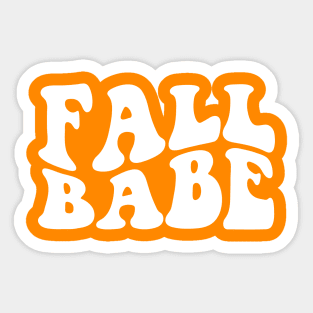 Fall Babe Sticker